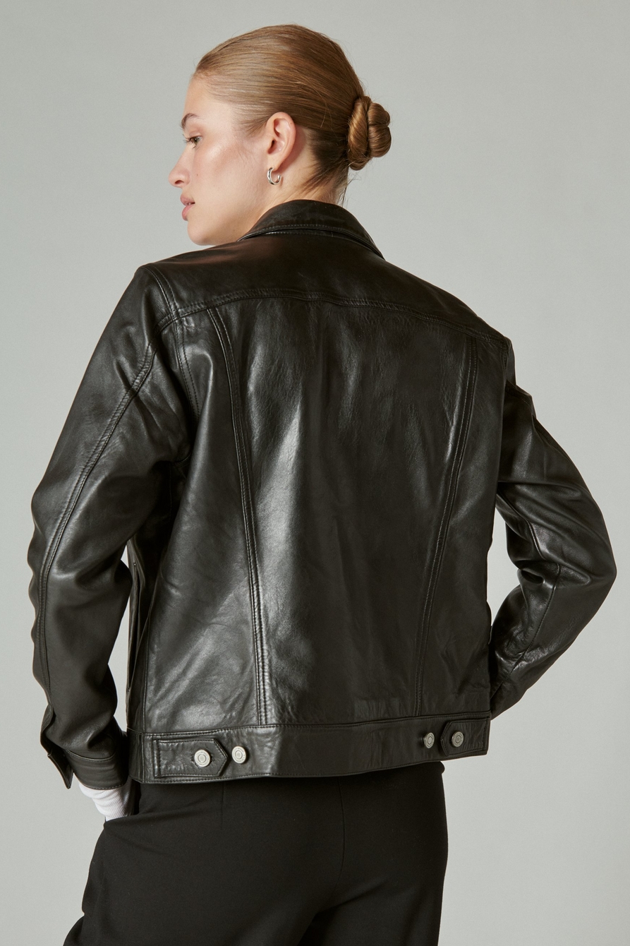 leather trucker jacket